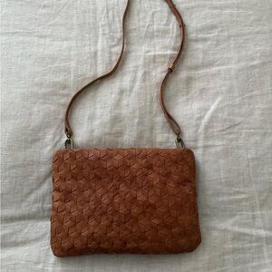 Woven Leather Crossbody Bag